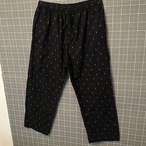 Men’s Polo Ralph Lauren Lounging/Pajama Pants, Bottoms, Size XL, Black/Red